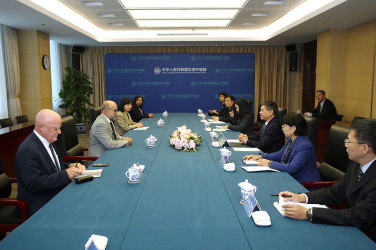 生态环境部部长黄润秋会见全球环境基金首席执行官兼主席罗德里格兹